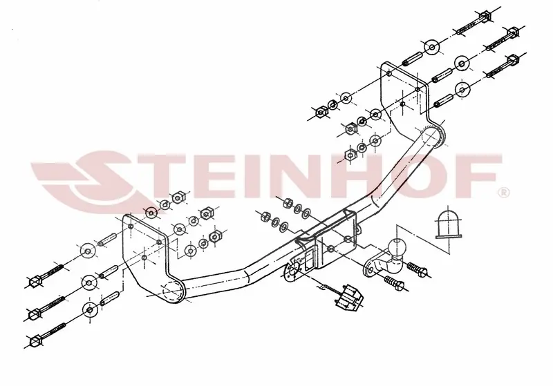 Tilhengerfeste Mercedes Vito 638 (1996-2003) – fastmontert | Steinhof