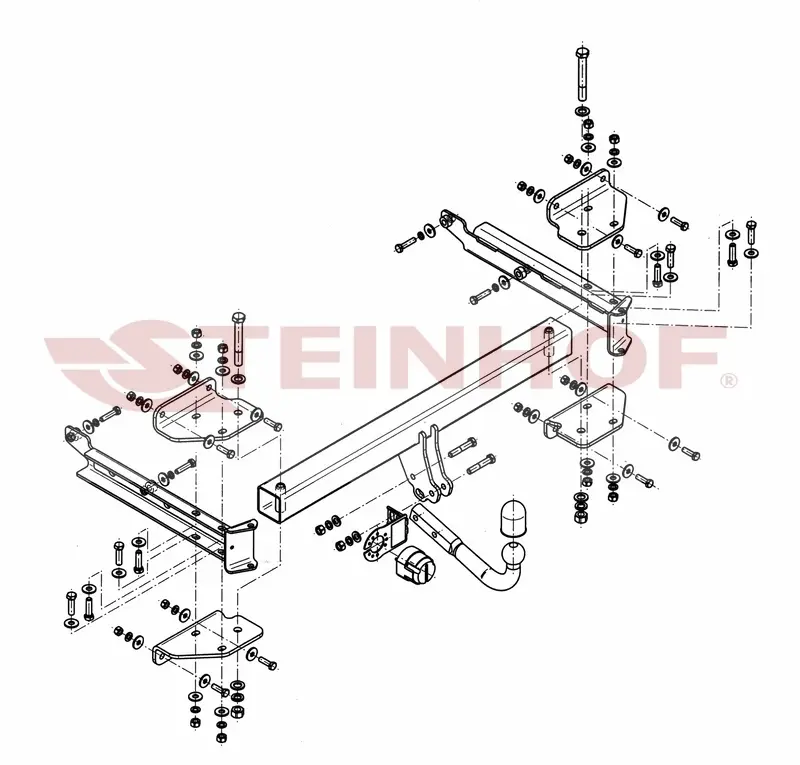 Tilhengerfeste Mercedes W 166 М - Klasse (ML) (2011-2015) – fastmontert | Steinhof