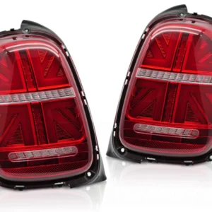 Baklykter Mini Cooper F55 F56 F57 (2014-2017) LED Sekvensiell Rod/Hvit - LDMC12