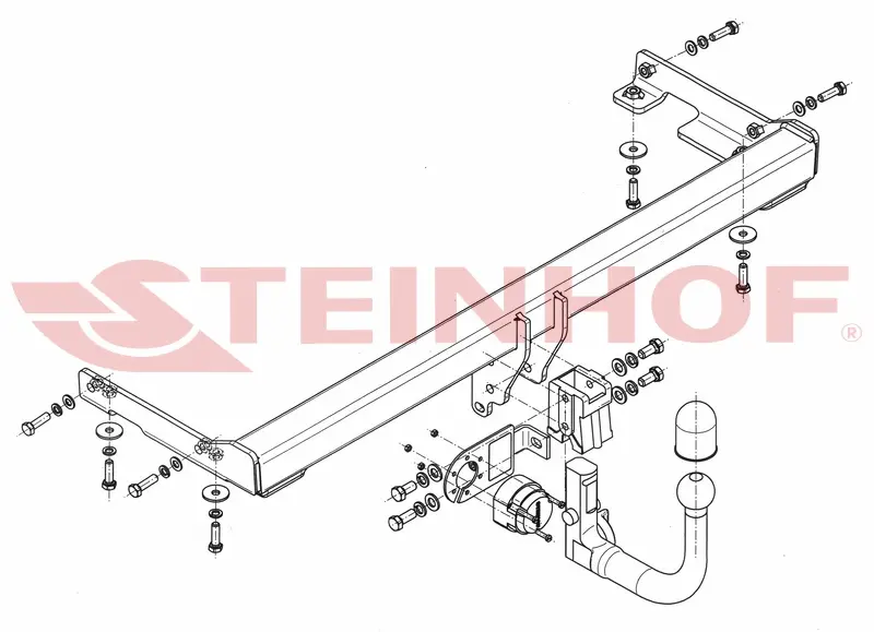 Tilhengerfeste Mitsubishi Galant 4D (EA) (1997-2004) – avtagbart | Steinhof