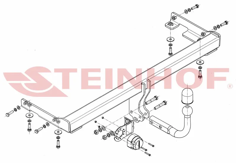 Tilhengerfeste Mitsubishi Galant 4D (EA) (1997-2004) – fastmontert | Steinhof