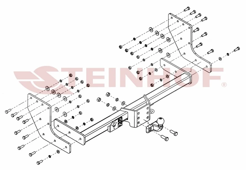 Tilhengerfeste Mitsubishi L-200 side plastic bumper, short step (2006-2009) – fastmontert | Steinhof