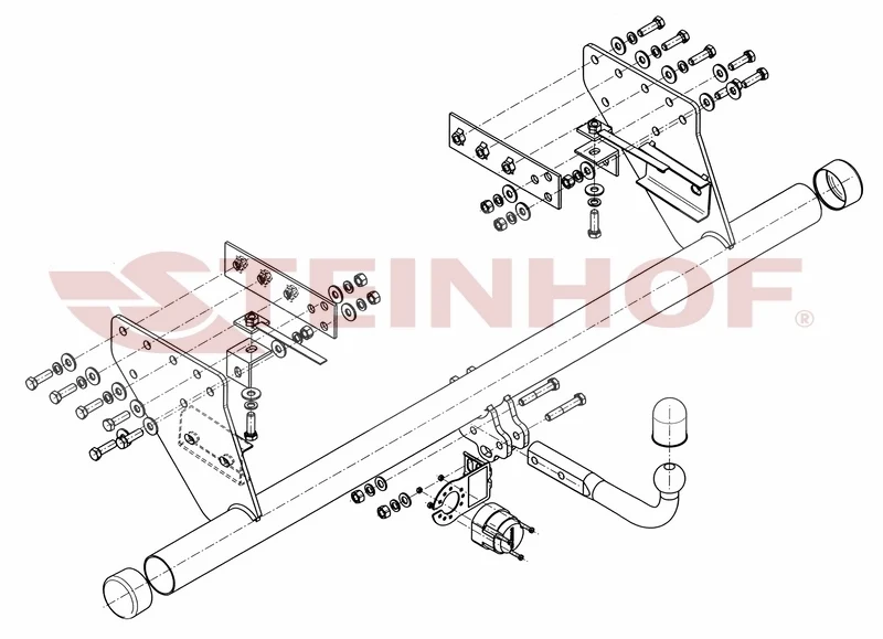 Tilhengerfeste Mitsubishi L-200 side plastic bumper, short step (2006-2009) – fastmontert | Steinhof