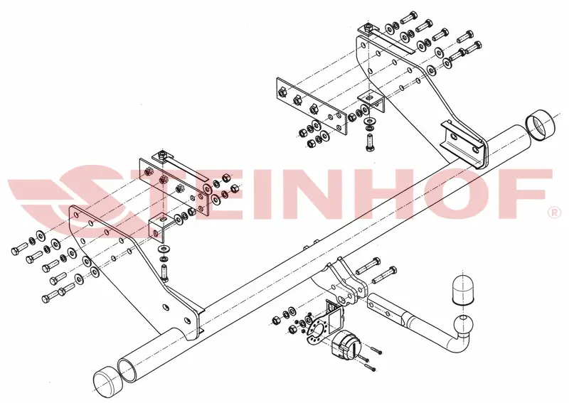 Tilhengerfeste Mitsubishi L-200 (version extended load-carrying body) (2009-2015) – fastmontert | Steinhof