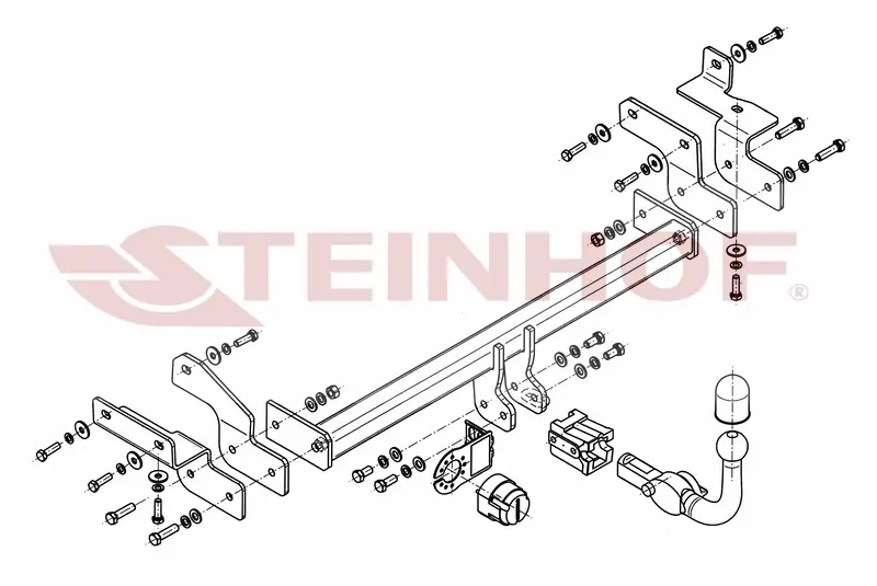 Tilhengerfeste Mitsubishi Lancer Stasjonsvogn (2003-2007) – avtagbart | Steinhof