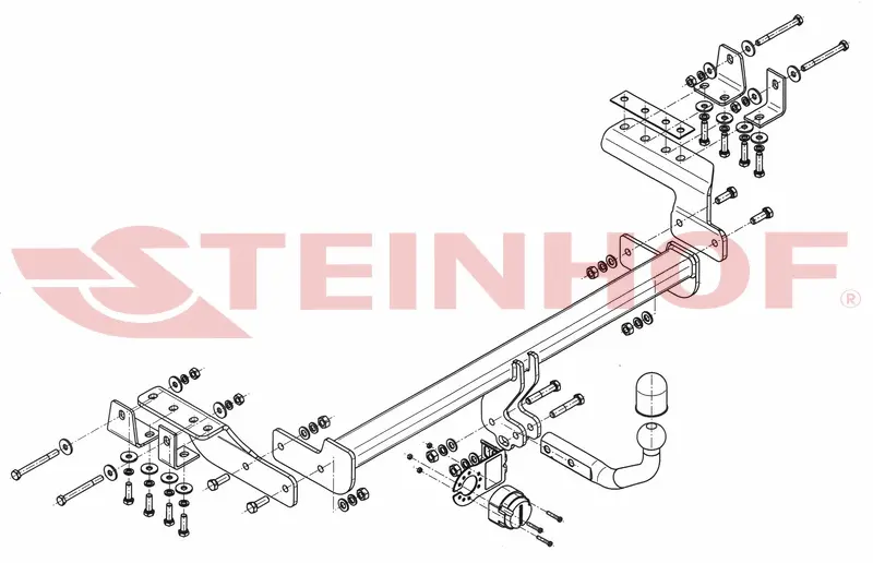 Tilhengerfeste Mitsubishi Lancer Sportback (2008-2012) – fastmontert | Steinhof