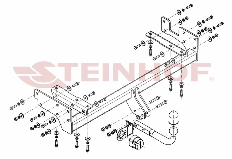 Tilhengerfeste Mitsubishi Outlander I (2003-2006) – fastmontert | Steinhof