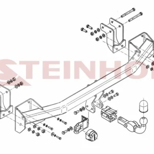 Tilhengerfeste Mitsubishi Outlander III (2012-2022) – avtagbart | Steinhof