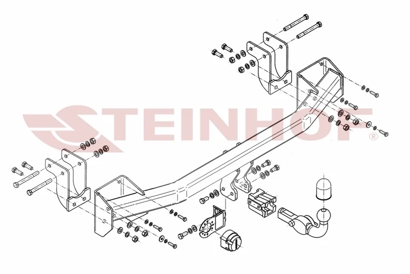 Tilhengerfeste Mitsubishi Outlander III (2012-2022) – avtagbart | Steinhof