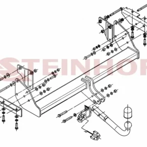 Tilhengerfeste Mitsubishi Pajero IV (2006-2021) – fastmontert uten kuletrekk | Steinhof