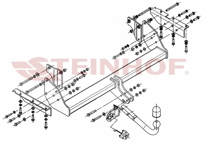Tilhengerfeste Mitsubishi Pajero IV (2006-2021) – fastmontert uten kuletrekk | Steinhof