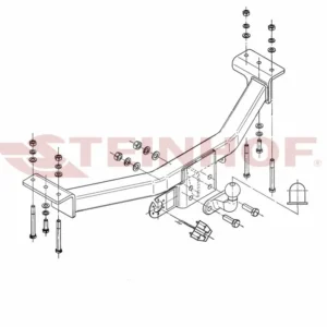 Tilhengerfeste Mitsubishi Pajero Sport I (1999-2008) – fastmontert | Steinhof
