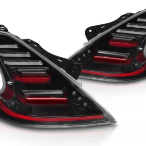 Baklykter Nissan 370Z 09–20, Led, svart, dynamiske blinklys – LDN112