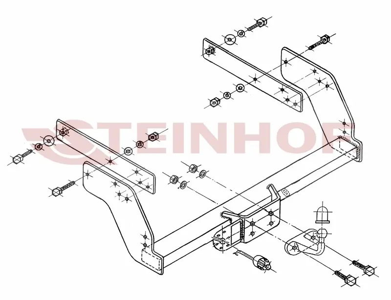 Tilhengerfeste Nissan NP300 2WD – fastmontert | Steinhof