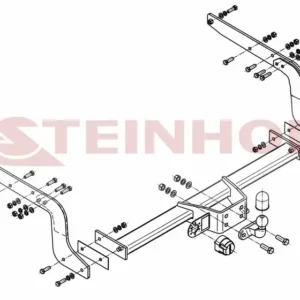 Tilhengerfeste Nissan NP300 Pickup (bumper step) (2008-) – fastmontert | Steinhof