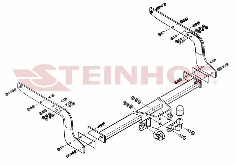 Tilhengerfeste Nissan NP300 Pickup (bumper step) (2008-) – fastmontert | Steinhof