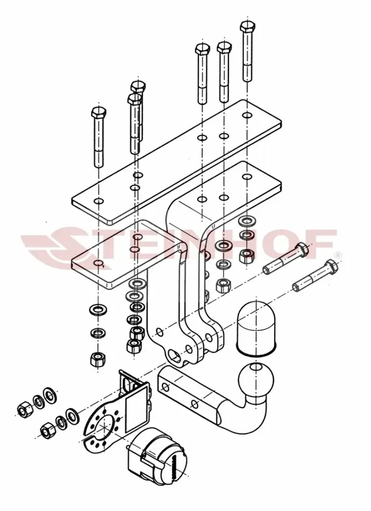 Tilhengerfeste Nissan Pathfinder III (R51) (2004-2014) – fastmontert | Steinhof