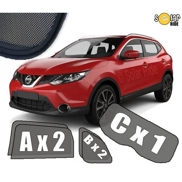 Solskjerm Nissan Qashqai (J11) (2013-2017) (5 stk)