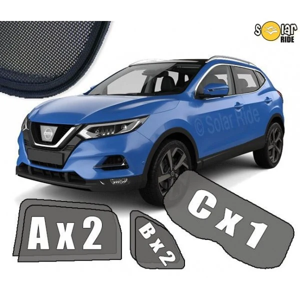 Solskjerm Nissan Qashqai (J11) (2017-2021) facelift (5 stk)