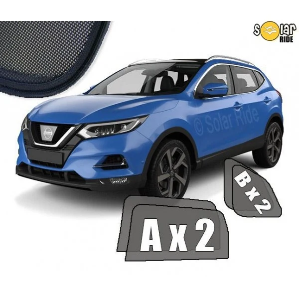 Solskjerm Nissan Qashqai (J11) (2017-2021) facelift (4 stk)