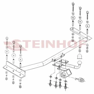 Tilhengerfeste Opel Astra I (F) 4D (1991-2002) – fastmontert | Steinhof