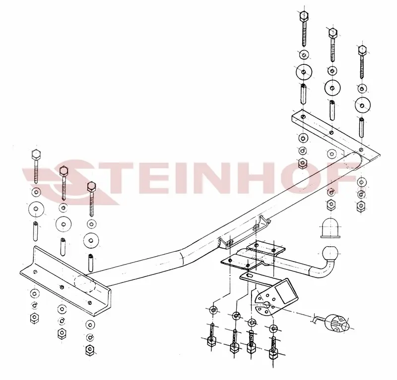 Tilhengerfeste Opel Astra I (F) 4D (1991-2002) – fastmontert | Steinhof