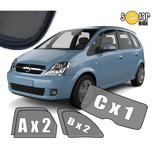 Solskjerm Opel Meriva (2003-2010) (5 stk)