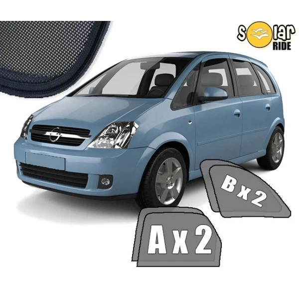 Solskjerm Opel Meriva (2003-2010) (4 stk)