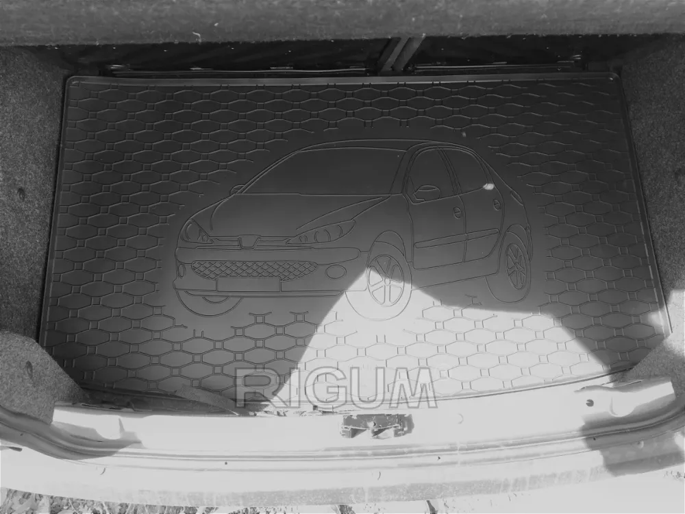 Bagasjeromsmatte Peugeot 206 Hatchback (2000-2009) – Luktfrie Gummi | Rigum
