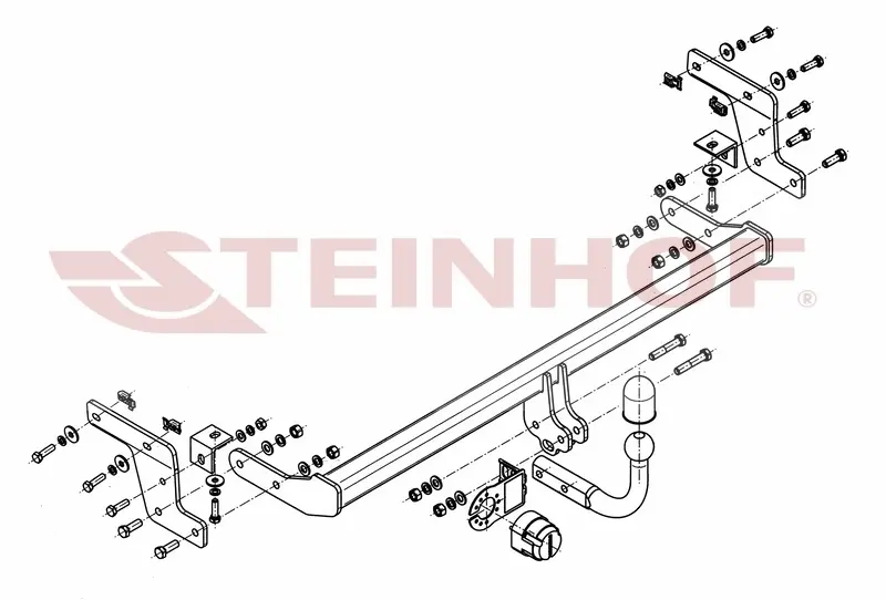 Tilhengerfeste Peugeot 207 SW Stasjonsvogn (2007-) – fastmontert | Steinhof