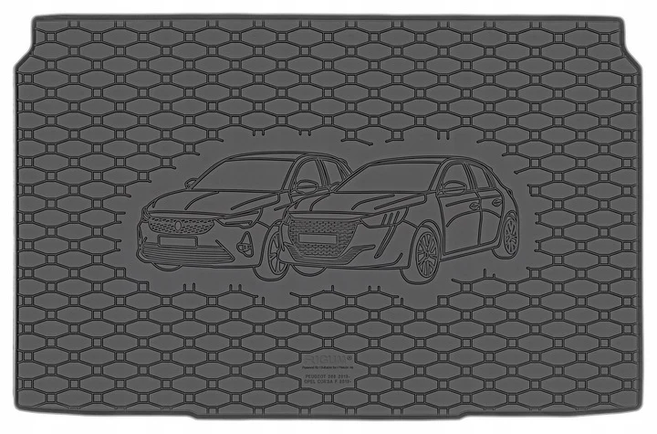 Bagasjeromsmatte Peugeot e-208 (2019-) – Luktfrie Gummi | Rigum
