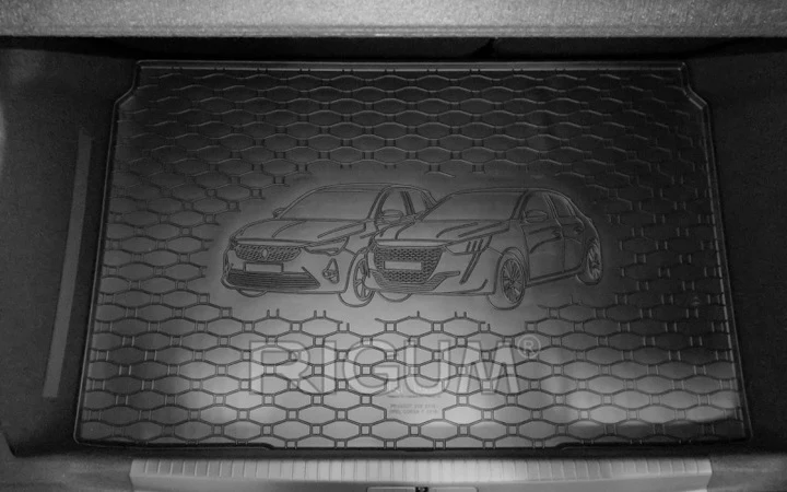 Bagasjeromsmatte Peugeot e-208 (2019-) – Luktfrie Gummi | Rigum