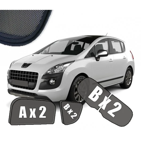 Solskjerm Peugeot 3008 I (2009-2016) (6 stk)