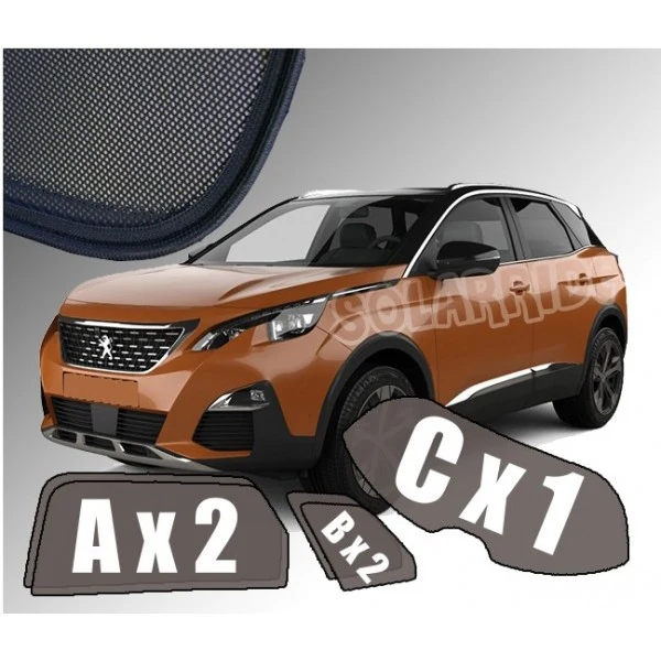 Solskjerm Peugeot 3008 II (2016-2024) (3 stk)