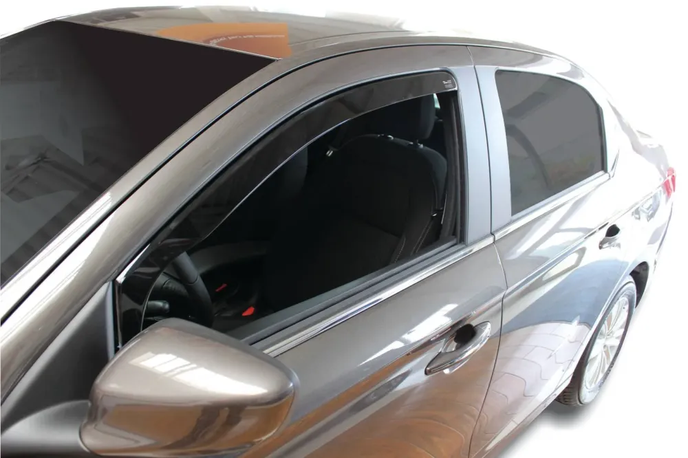 Vindavviser Peugeot 301 4-dørs 2013 → sett 2 stk. – PMMA Plexi | Heko