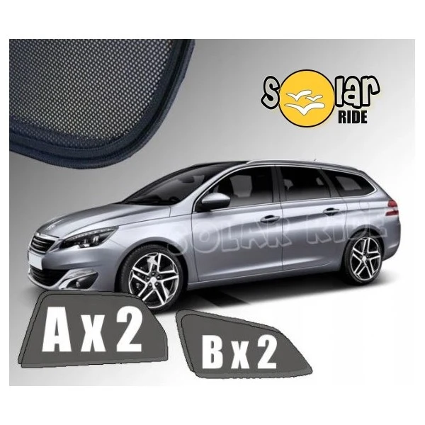 Solskjerm Peugeot 308 SW II (2013-2021) (4 stk)