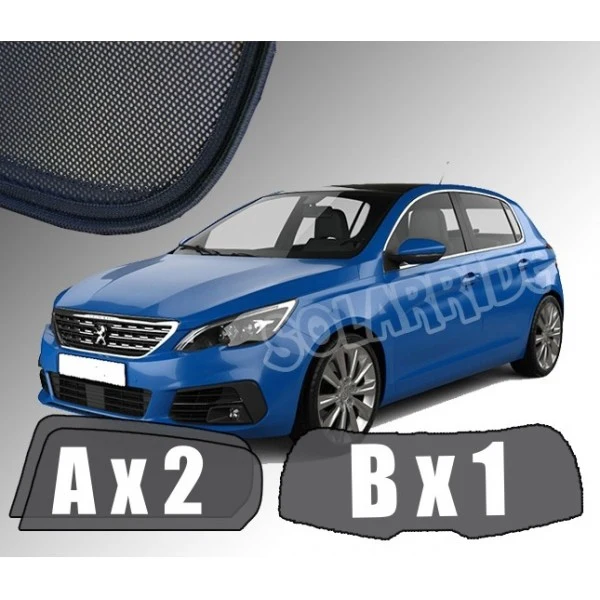 Solskjerm Peugeot 308 Hatchback II (2013-2021) (3 stk)