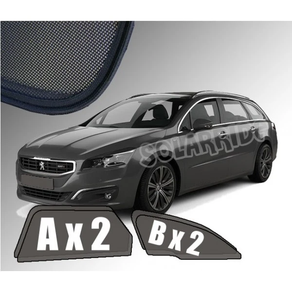 Solskjerm Peugeot 508 SW Stasjonsvogn I (2010-2018) (4 stk)