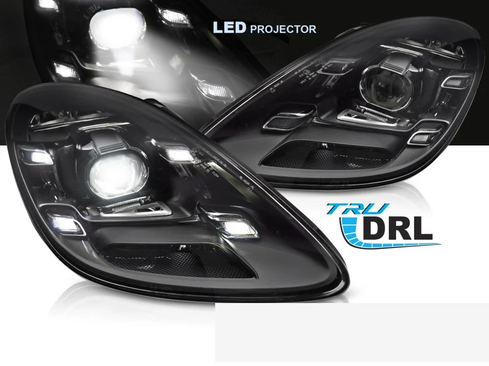 Frontlykter Porsche Boxster (981) 12-16 - LED Svart
