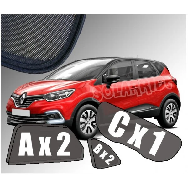 Solskjerm Renault Captur I (2013-2019) (5 stk)