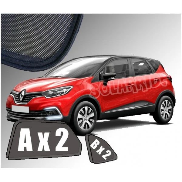 Solskjerm Renault Captur I (2013-2019) (4 stk)