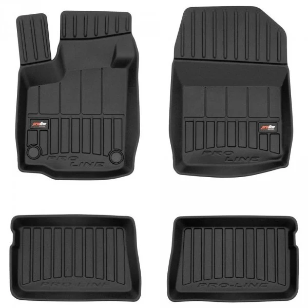 Gulvmatter Renault Twingo II (2007-2014) – 3D Premium med sidekant | Frogum