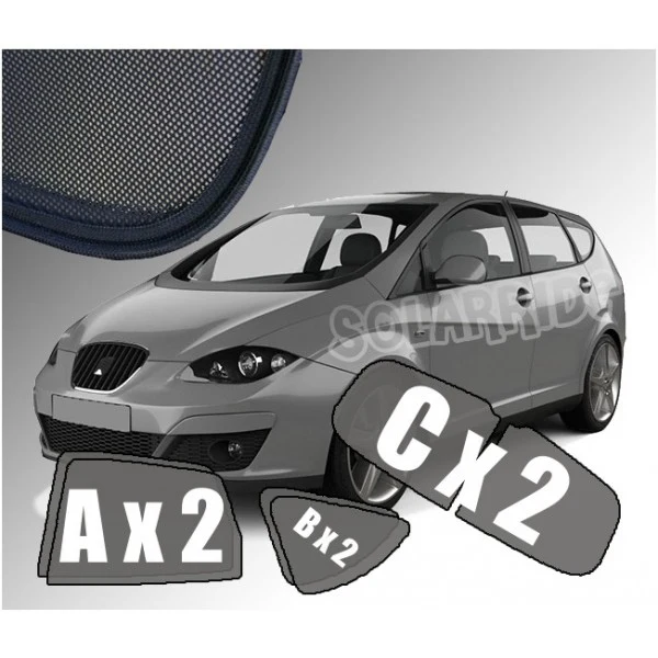 Solskjerm Seat Altea XL (2006-2015) (6 stk)