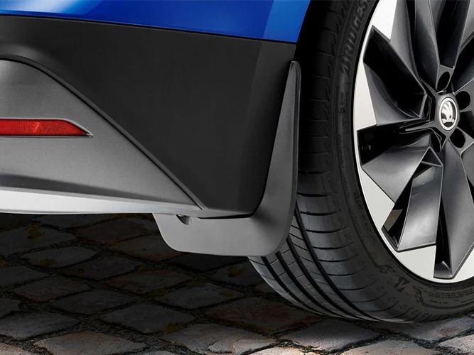 Skvettlapp Skoda Enyaq iV / Enyaq Coupe iV / Black - sett 2 stk. (2020-) – ABS | VAG OEM