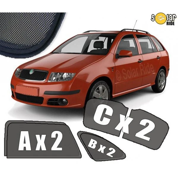 Solskjerm Skoda Fabia I (1999-2008) (2 stk)