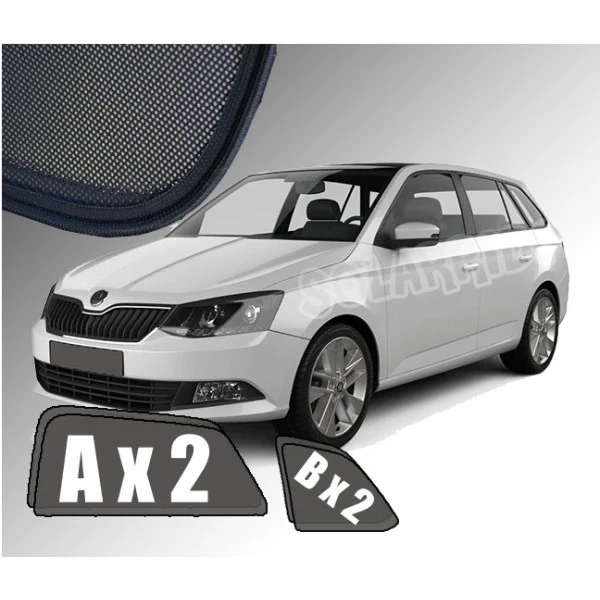 Solskjerm Skoda Fabia Stasjonsvogn III (2014-2021) (4 stk)