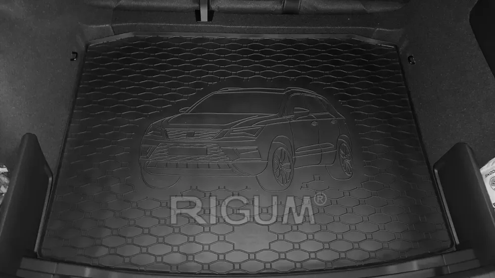 Bagasjeromsmatte Skoda Karoq (2017-) – Luktfrie Gummi | Rigum