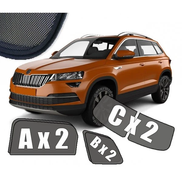 Solskjerm Skoda Karoq (2017-) (6 stk)