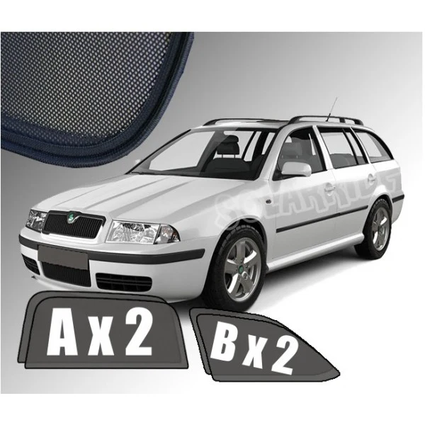 Solskjerm Skoda Octavia Stasjonsvogn I (1996-2010) (4 stk)