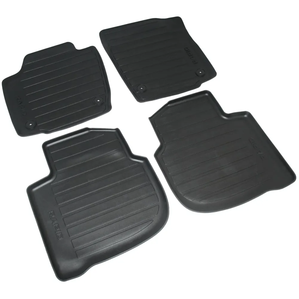 Gulvmatter Skoda Rapid (2012-2019) – HDTE - High-density Termoplast-elastomer | VAG OEM